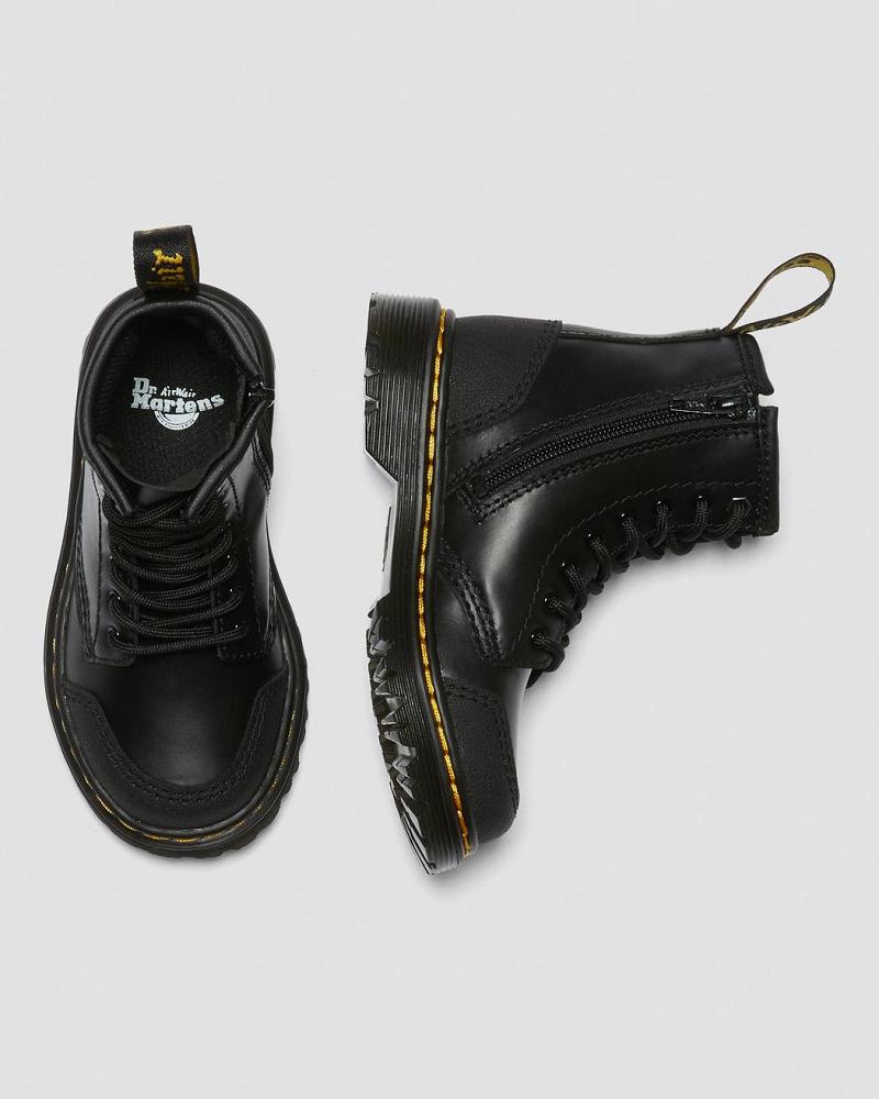 Botas Casuales Dr Martens Toddler 1460 Overlay Cuero Niños Negros | MX 157SGL